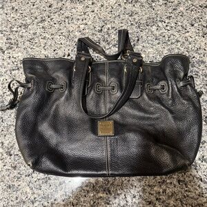 Dooney & Bourke Black Pebbled Leather Tote